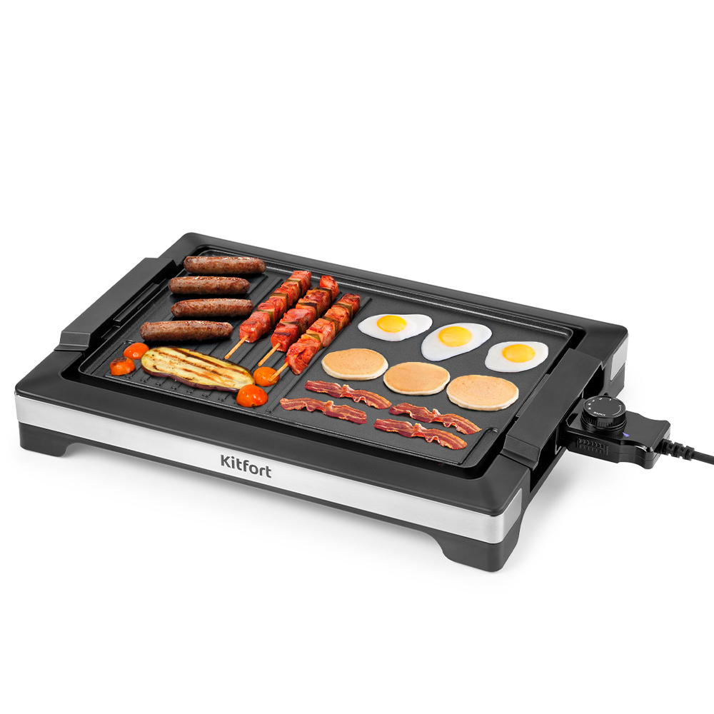 Изображение товара Электрический гриль Kitfort Кт-1672 2000 Вт с регулируемой температурой
