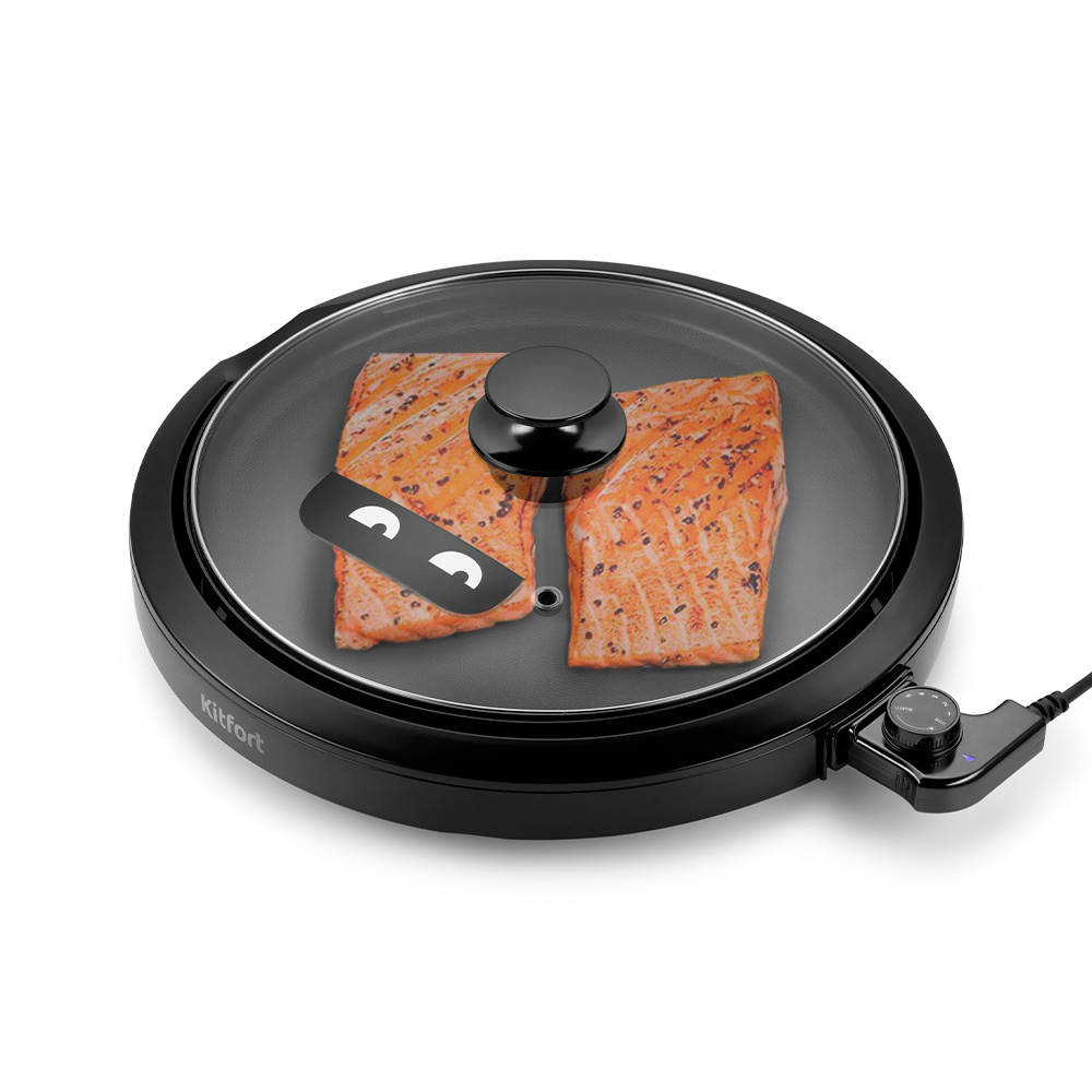 Изображение товара Электрогриль Kitfort Кт-1680 1750 Вт антипригарная панель компактный