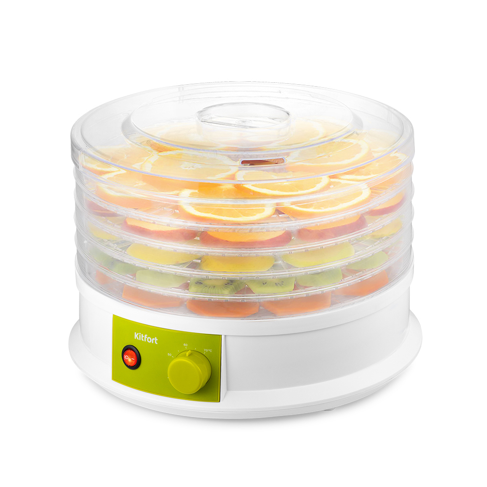 Изображение товара Сушилка для овощей и фруктов Kitfort КТ-1926 250 Вт 5 ярусов цвет салатовый