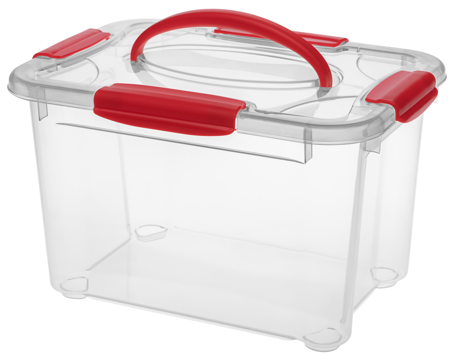 Изображение товара Ящик Econova 5.5 л 431293901 цвет красный/прозрачный