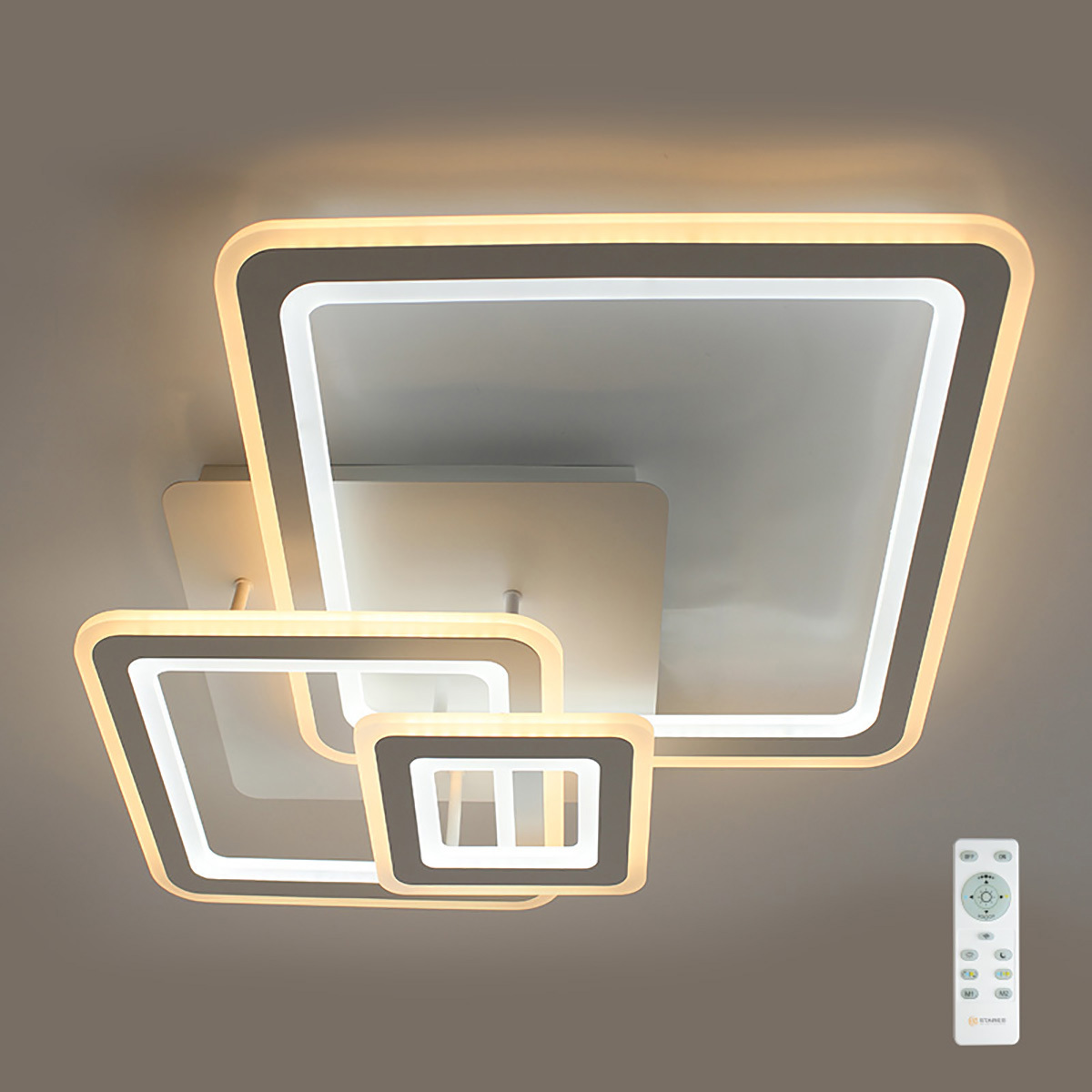 Изображение товара Люстра потолочная светодиодная Estares TRIPLEX с пультом управление 25 м²