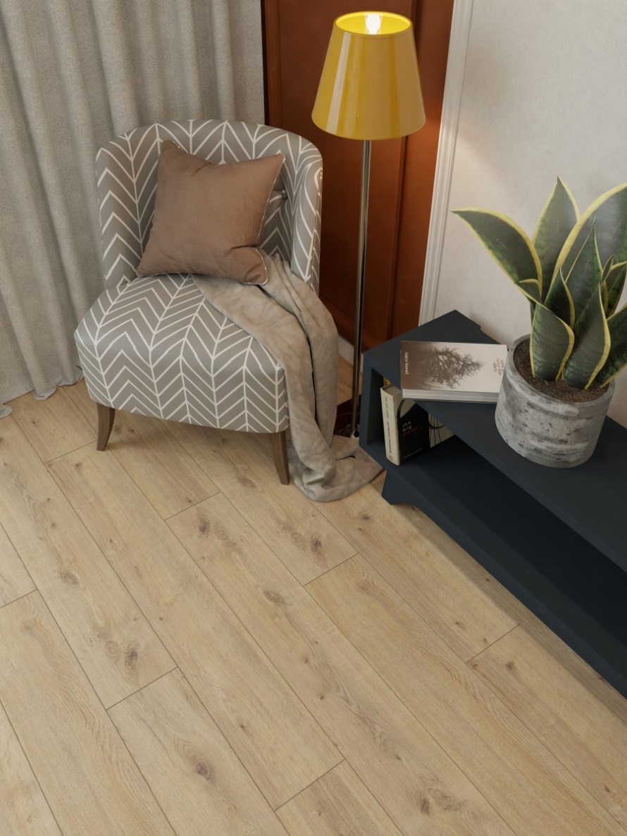 Изображение товара Ламинат Egger Classic Дуб Плейгрин Натуральный 33 класс толщина 12 мм с фаской 1.50 м², цена за упаковку