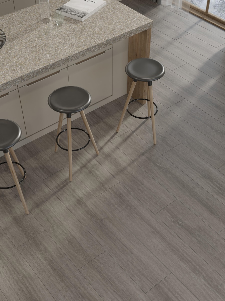 Изображение товара Ламинат Egger Large Aqua+ Дуб Шерман Серый 33 класс толщина 8 мм с фаской 2.54 м², цена за упаковку