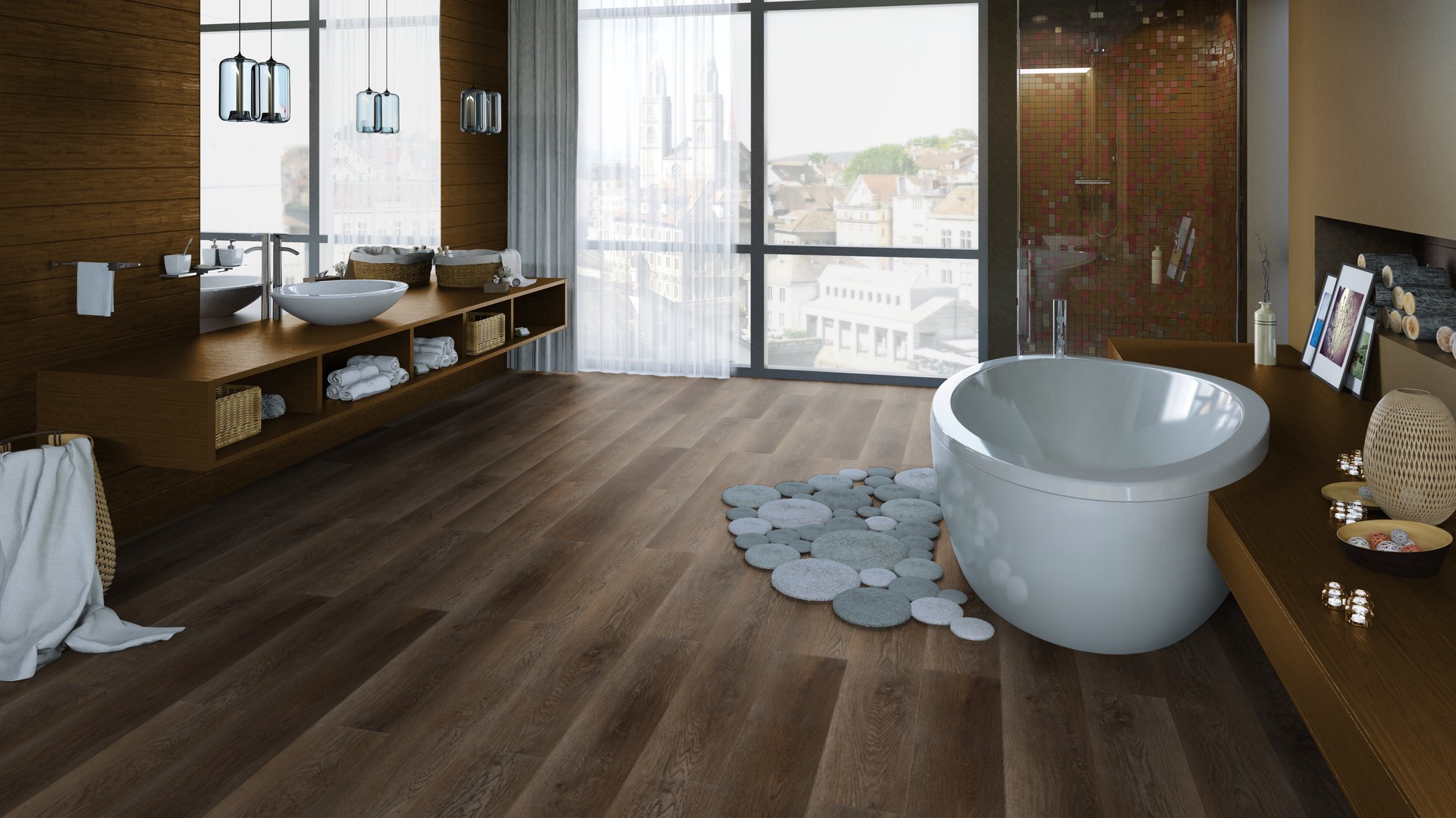 Изображение товара SPC плитка Tarkett Deep House Rachel 33 класс влагостойкая структурная широкой планки