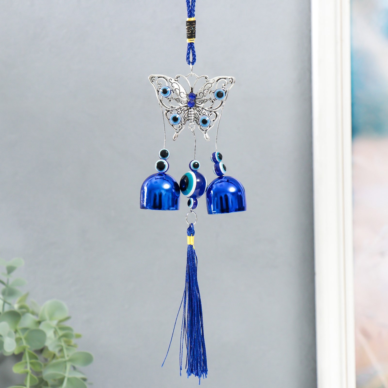 Изображение товара Музыка ветра "Ажурная бабочка" от сглаза 2 колокольчика 20 см