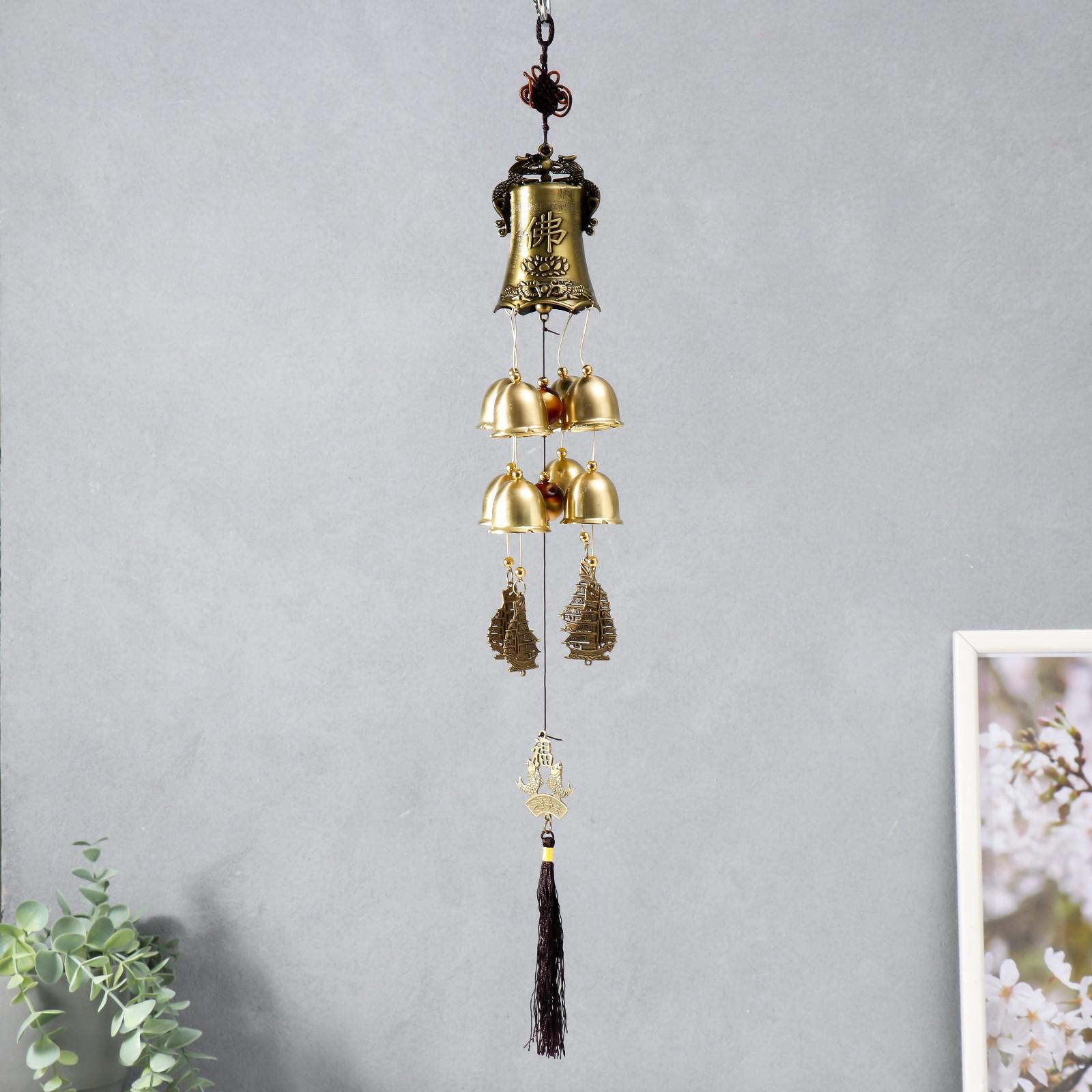 Изображение товара Музыка ветра "Лакшми и карпы" 8 колокольчиков 66 см