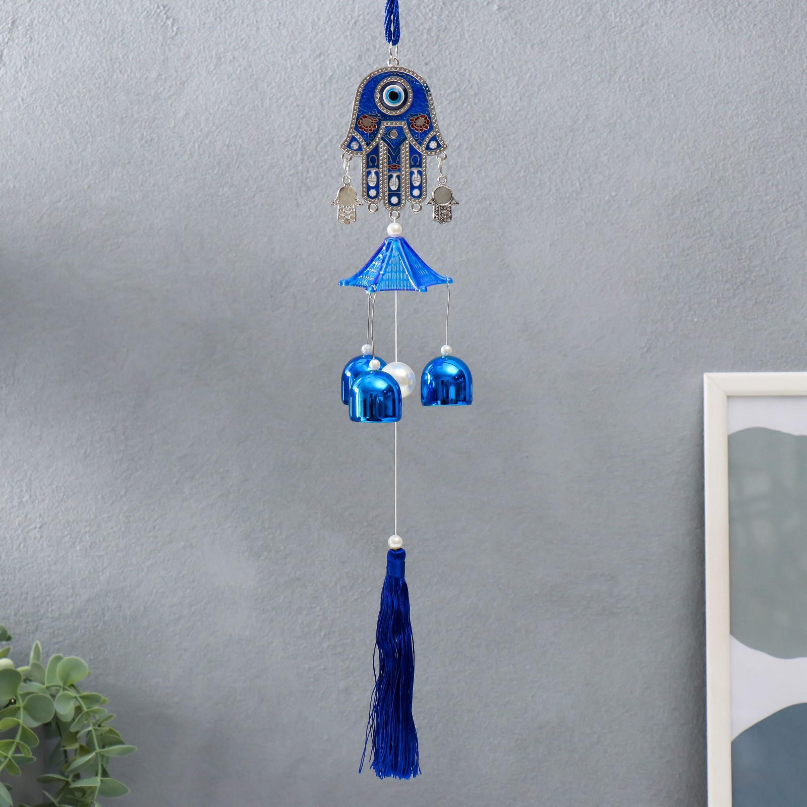 Изображение товара Музыка ветра "Рука Фатимы" от сглаза 3 колокольчика 52x6 см