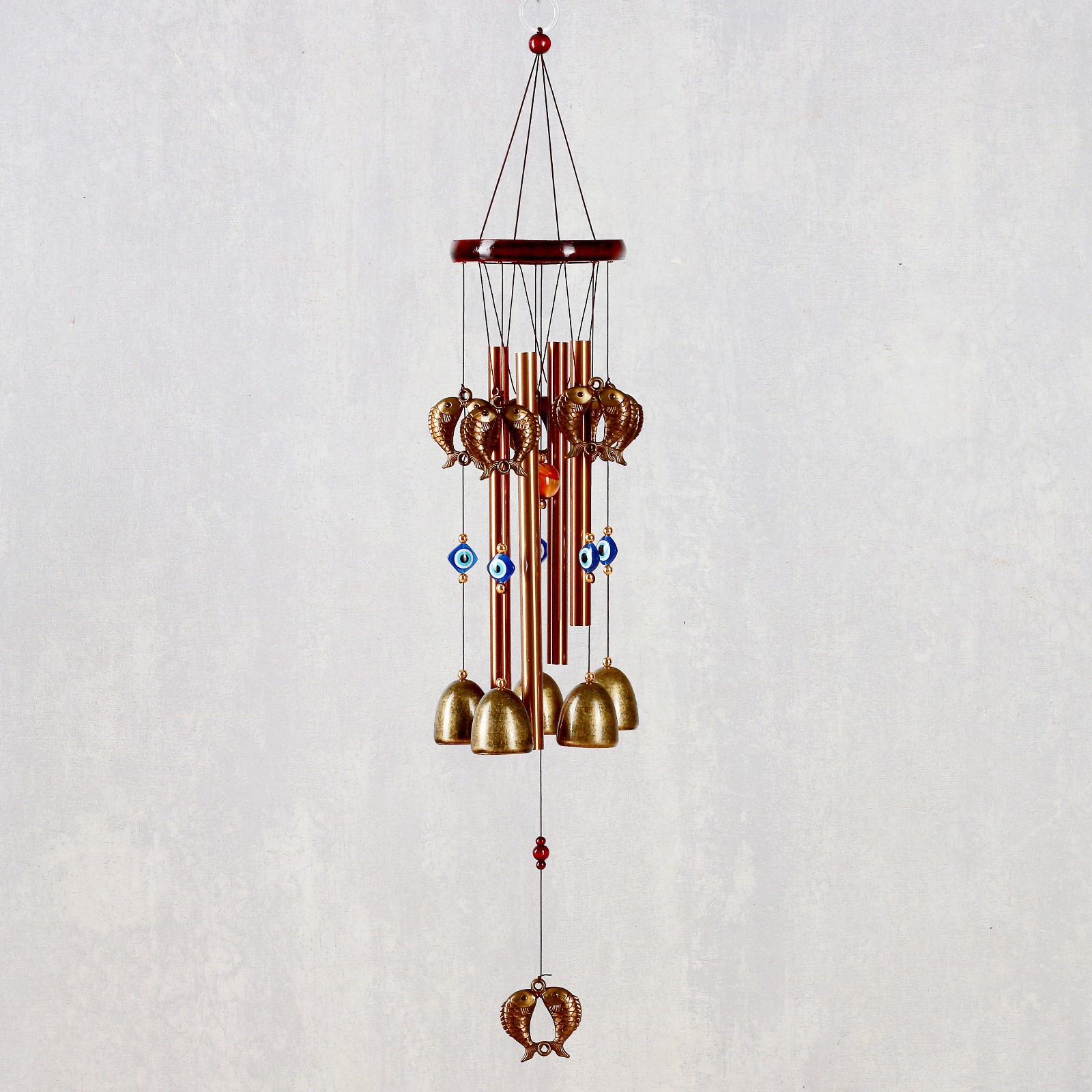 Изображение товара Музыка ветра "Карпы" 4 трубки 5 колокольчиков 62x9.5 см