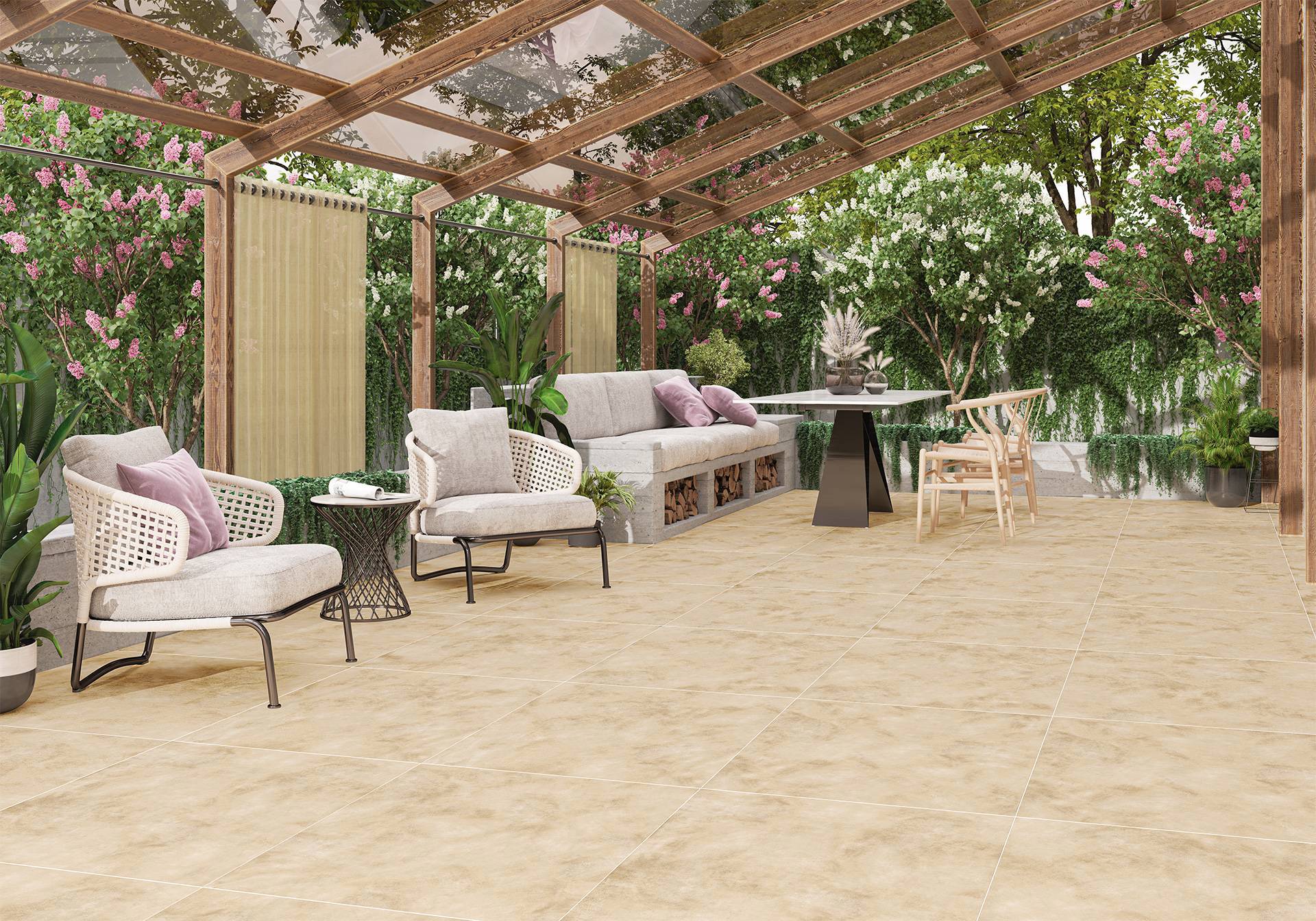 Изображение товара Керамогранит Alma ceramica GFU57SUL04R 57x57 см бежевый 1.62 м² морозостойкий матовый