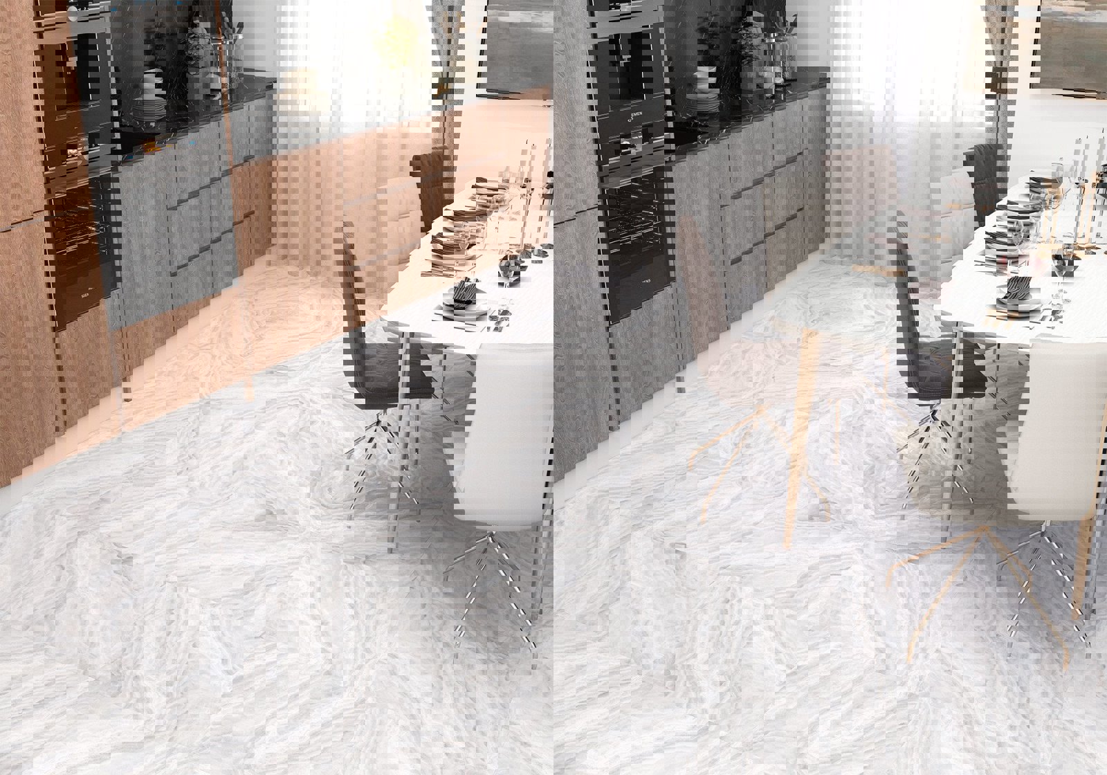 Изображение товара Керамогранит Alma Ceramica GFU04ALR70L 60x60 см серый популярное покрытие для интерьера и фасада