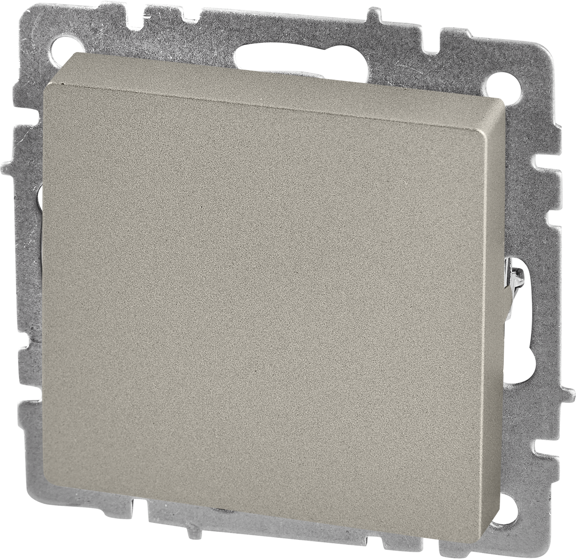 Изображение товара Выключатель проходной встраиваемый IEK Brite 1 клавиша цвет сталь