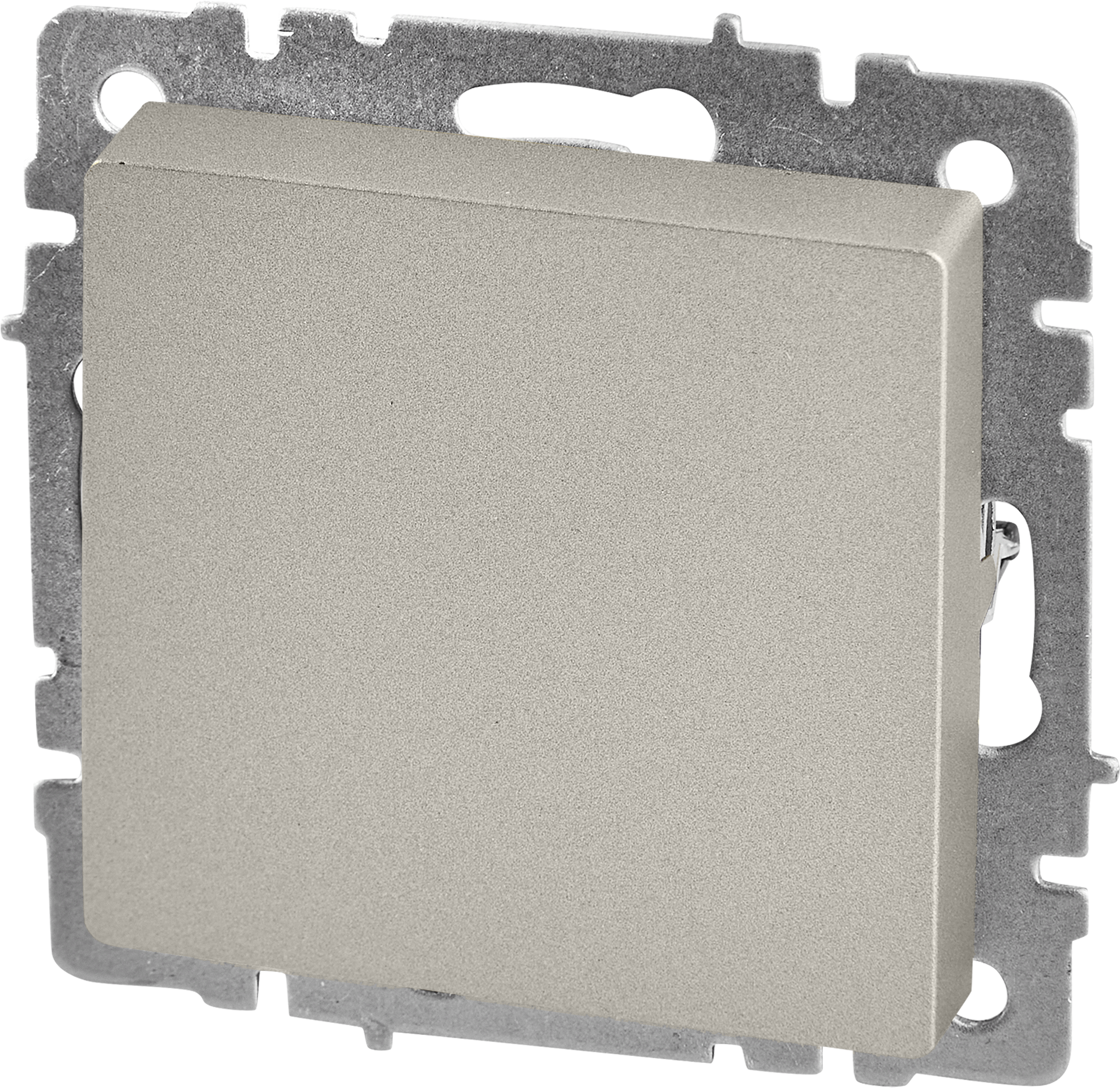 Изображение товара Выключатель IEK Brite встроенный 1 клавиша индикатор цвет сталь 220V 10A