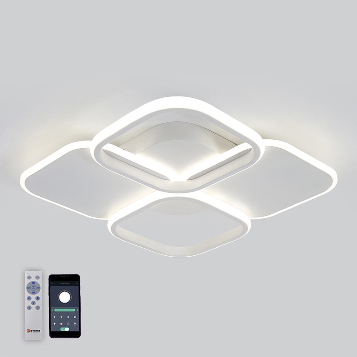 Изображение товара Люстра потолочная светодиодная Estares 0saka с пультом управление и регулировкой цвета