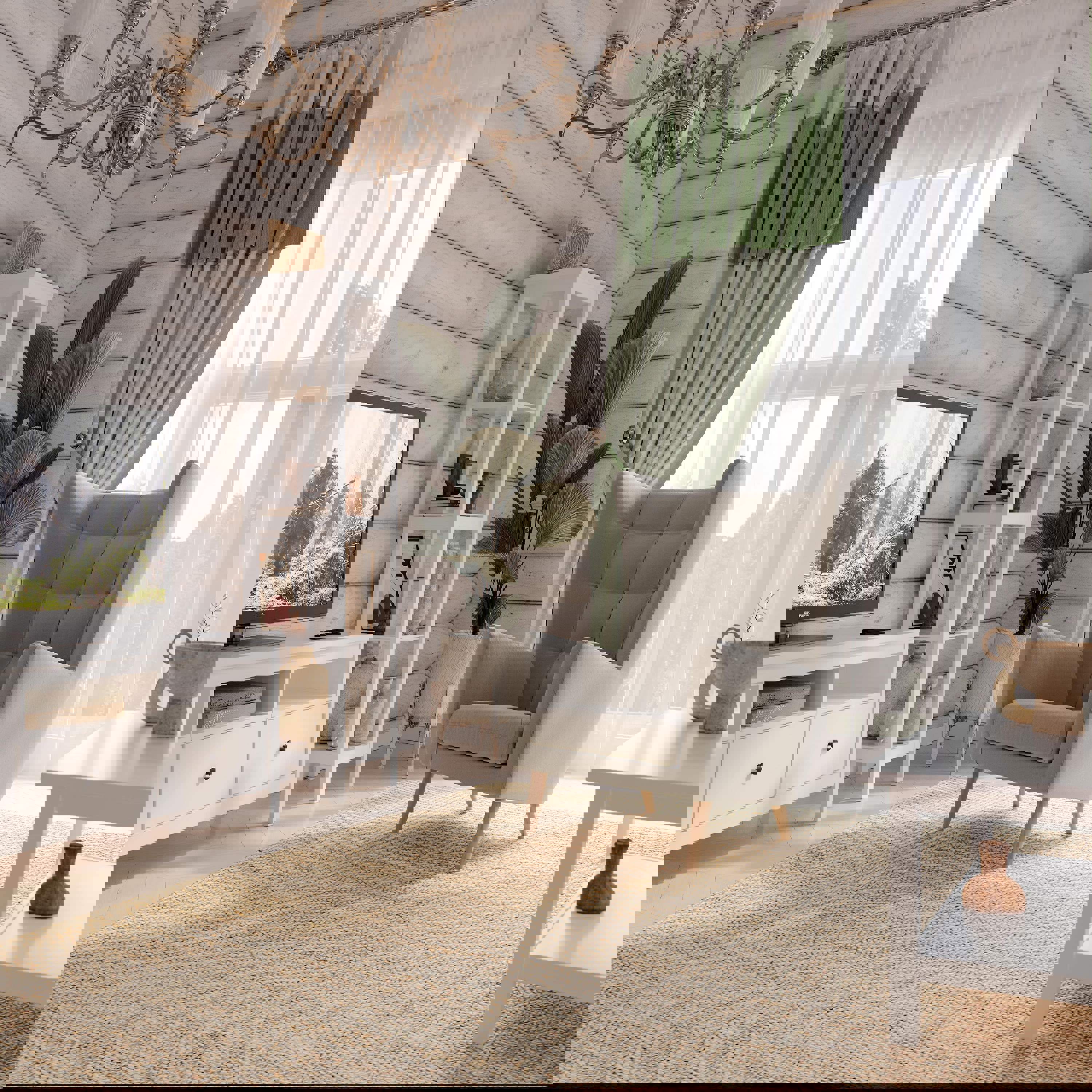 Изображение товара Каменный кресло каминное Гуд Лакк Саари 84x52.5 см бежево-серый, мягкое