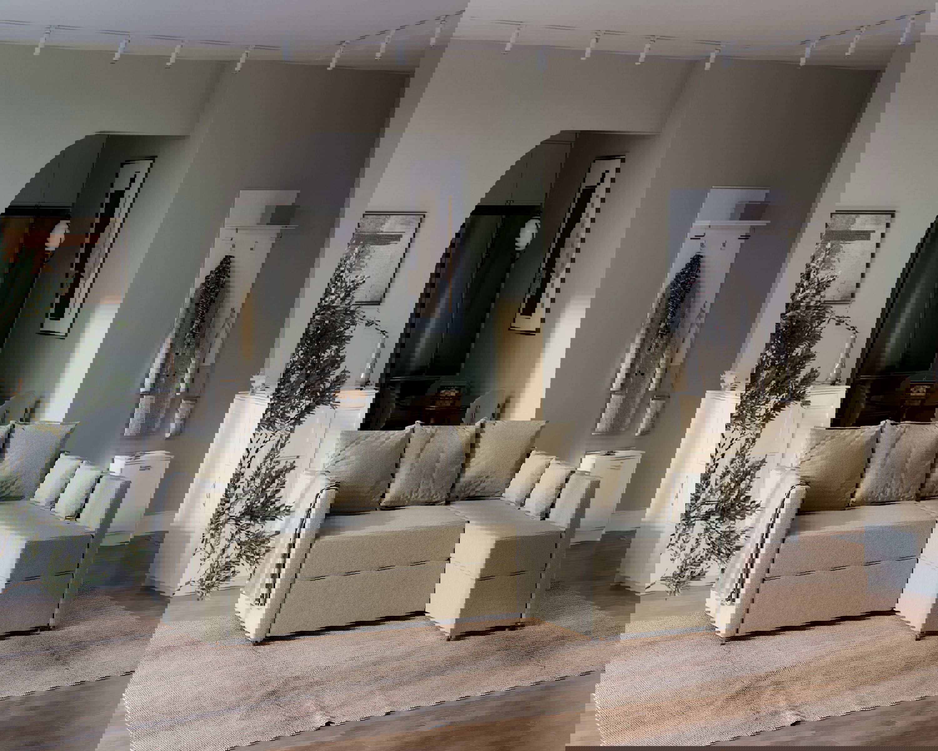 Изображение товара Угловой диван кровать Гуд Лакк Тилаус TILCSB MA16LA 156x72x119 см рогожка цвет светло-серый