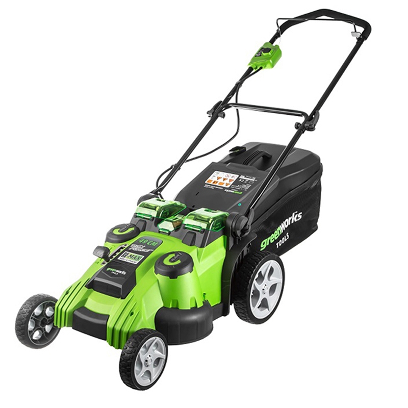 Изображение товара Газонокосилка аккумуляторная GREENWORKS G40LM49DB с функцией мульчирования и травосборником