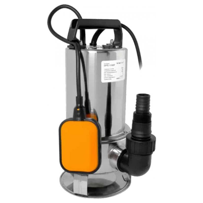Изображение товара Насос погружной дренажный Foxweld Dps-1100f чистая и загрязненная вода расход 18000 л/ч