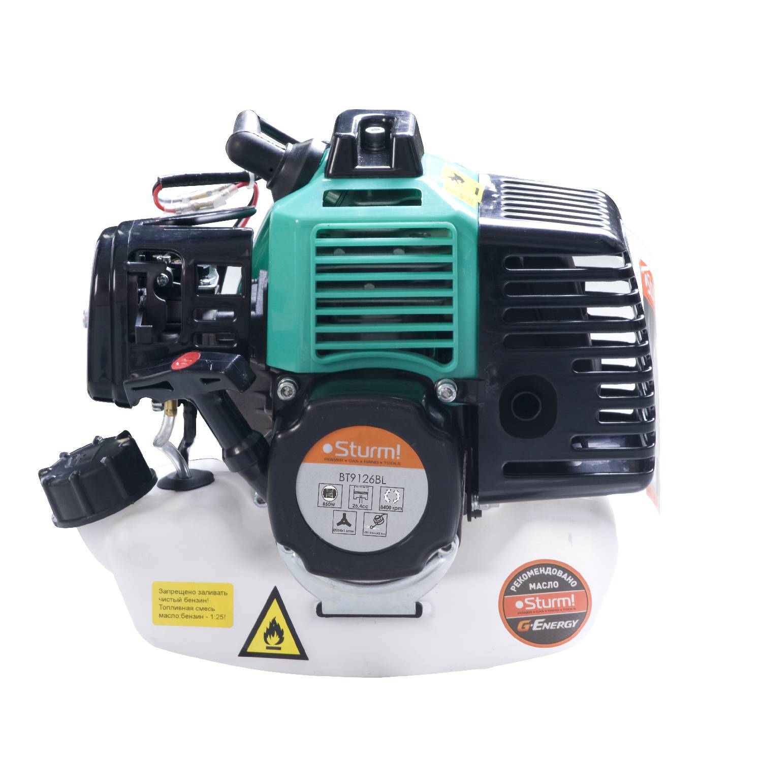 Изображение товара Бензиновый триммер Sturm! BT9126BL 1.15 л.с, 44 см ширина скашивания, бензиновый двигатель