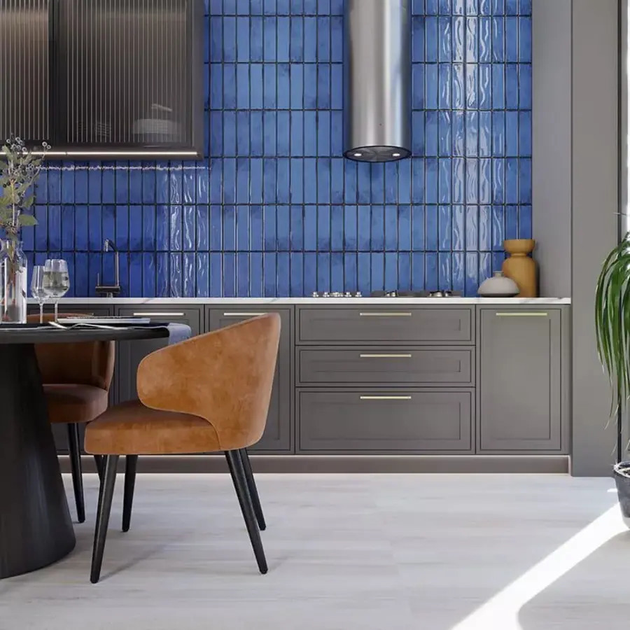 Изображение товара Керамическая плитка Keramin Брайт 5 7.75x27.5см 0.554 м² цвет синий