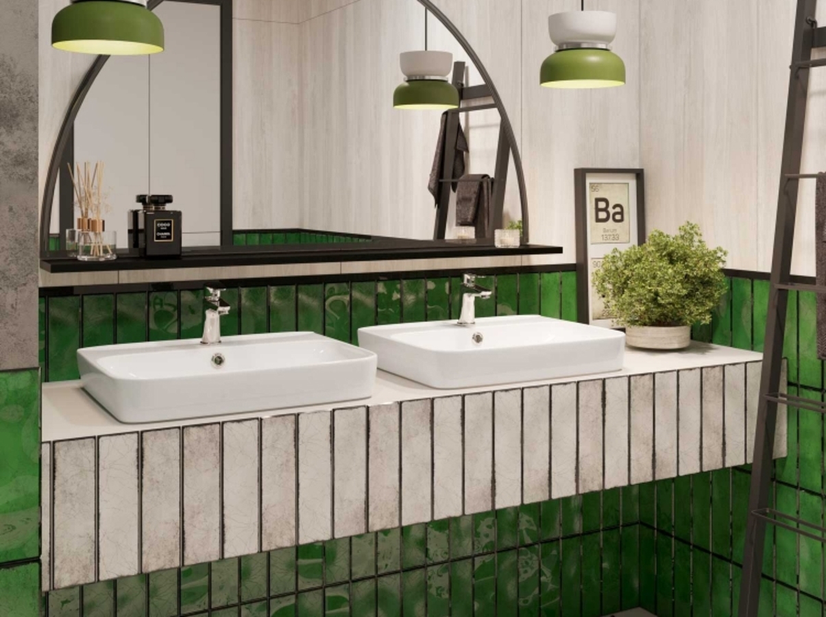 Изображение товара Керамическая плитка Keramin Брайт 4 7.75x27.5см 0.554 м² цвет зеленый