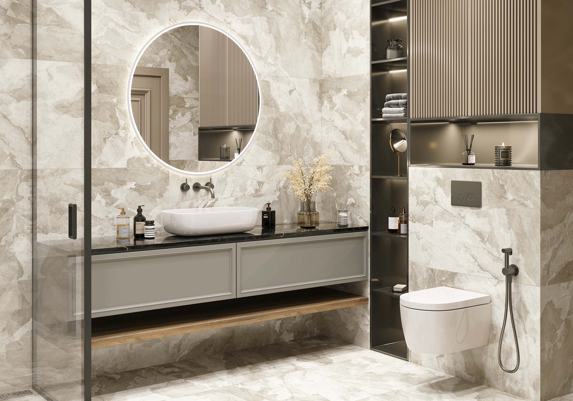 Изображение товара Керамогранит Lcm Luxury brown 60120LBR11P 60x120см 1.44 м² цвет бежевый