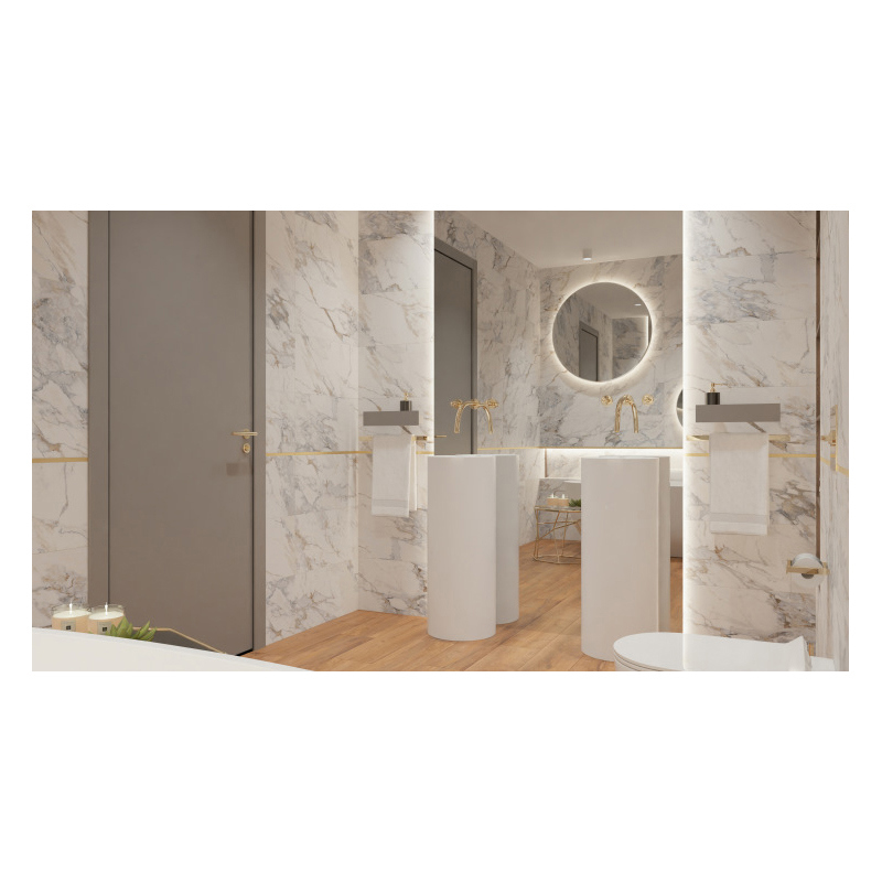 Изображение товара Керамогранит Primavera NR106 60x60см белый мрамор глянцевый и ректифицированный