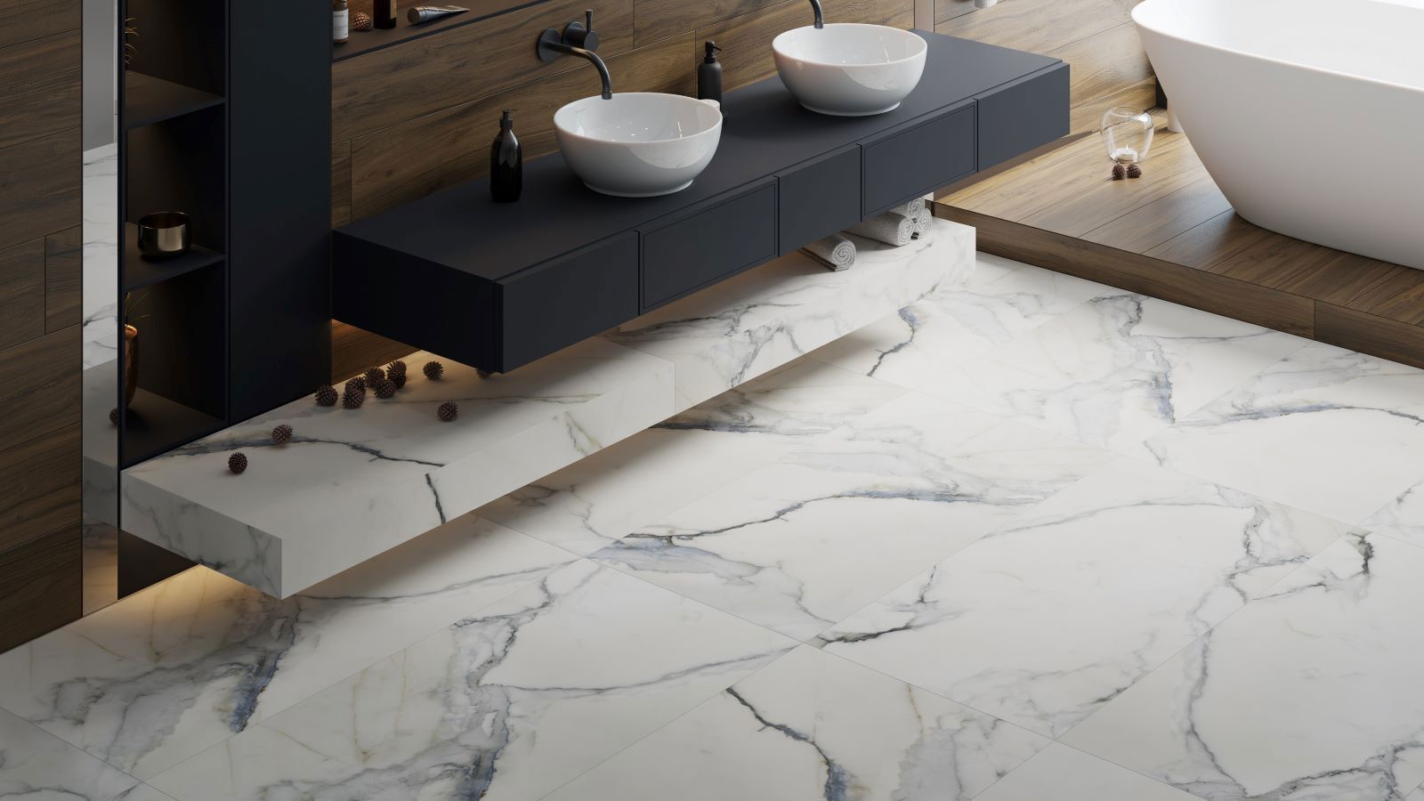 Изображение товара Керамогранит Kerranova K-2202/MR 60x120 см серый для пола и стен