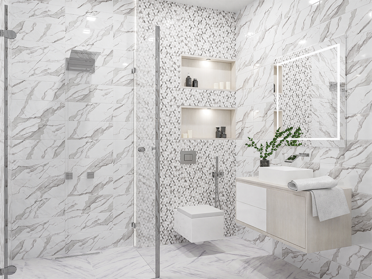 Изображение товара Керамическая плитка Azori Polar night 0-000690 20.1x50.5см 1.52 м² цвет светло-серый