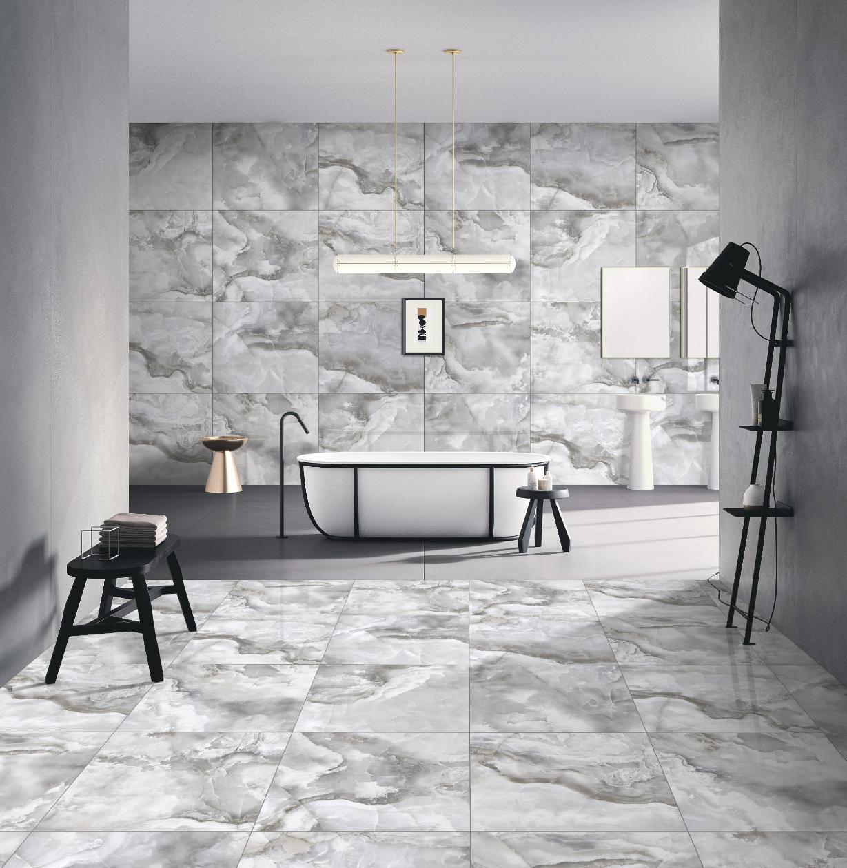 Изображение товара Керамогранит Primavera PR120 60x60см серый глянцевый для пола и стен