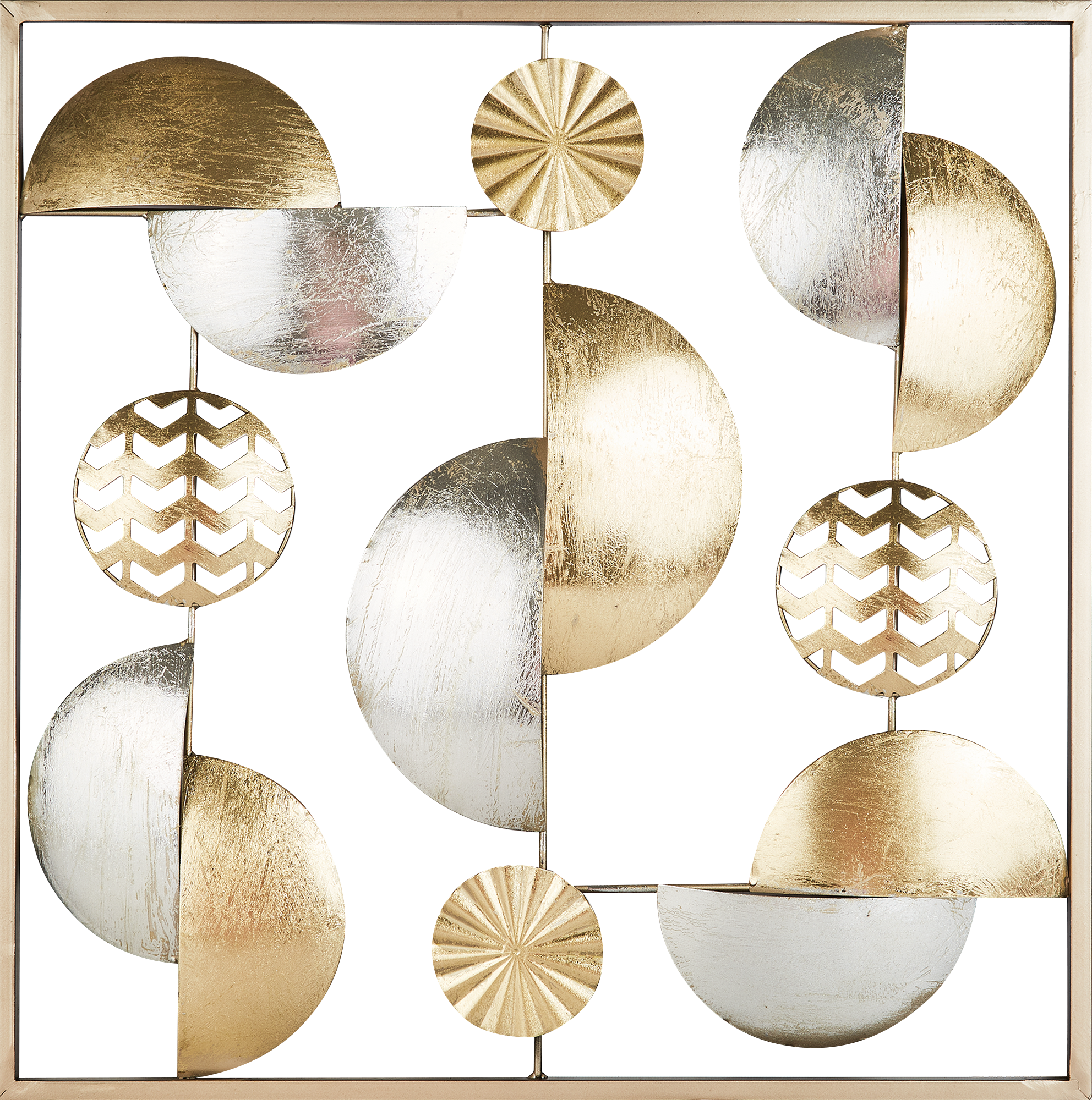 Изображение товара Панно декоративное настенное Atmosphera Круги серебристо-золотистый ø50 см