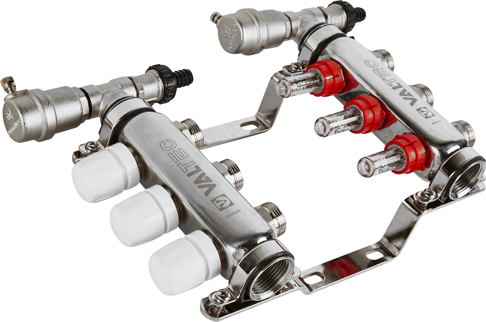 Изображение товара Коллекторная группа Valtec на 3 выхода 1x3/4 евроконус для теплого пола