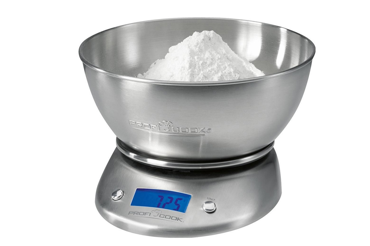 Изображение товара Электронные весы Profi cook 126259 нагрузка до 5 кг цвет нержавеющая сталь