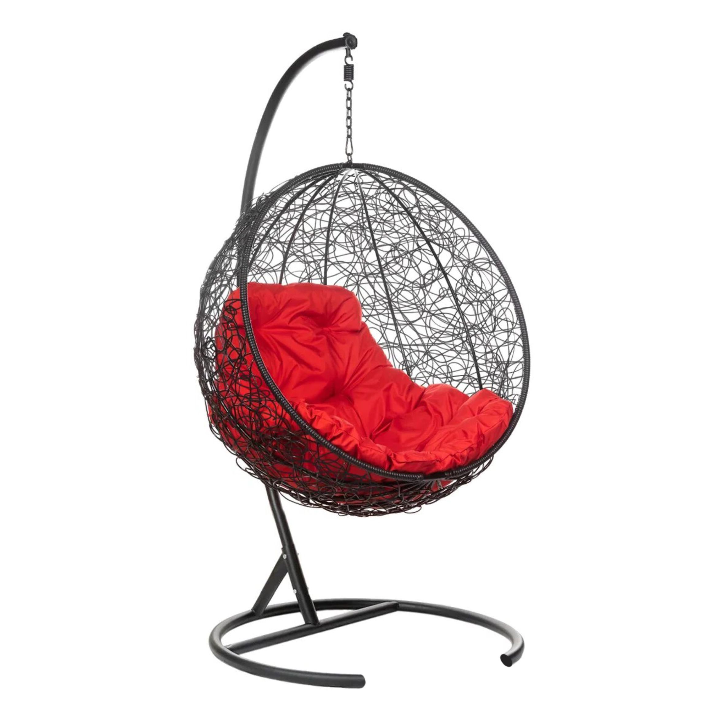 Изображение товара Кресло подвесное Bigarden RF-03-12 promo круглая сталь ротанг 160 кг красный