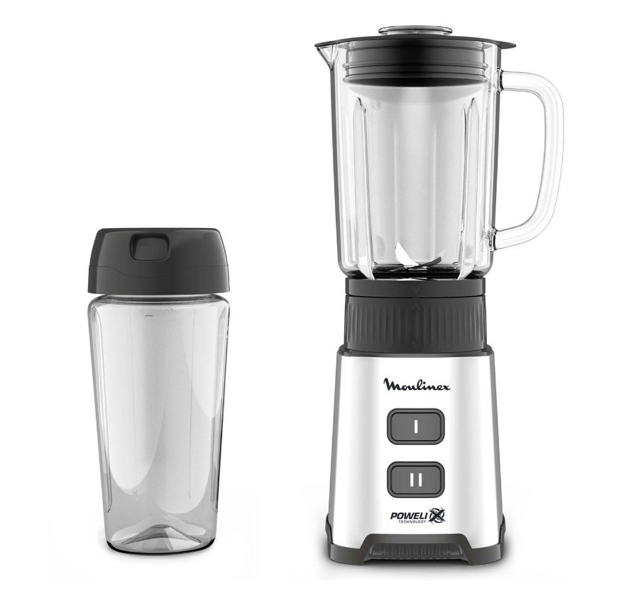 Изображение товара Блендер стационарный Moulinex LM17GD10 2 скорости цвет черный, серебристый