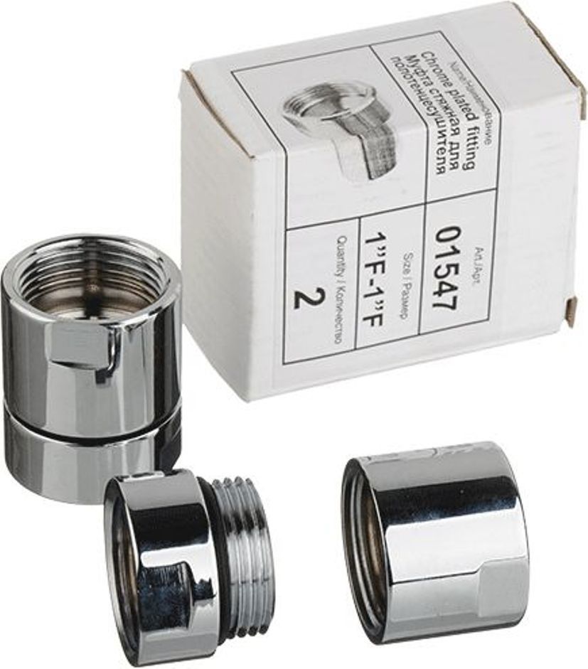 Изображение товара Муфта переходная 1х1 дюйм латунь хромированная для системы отопления и водоснабжения