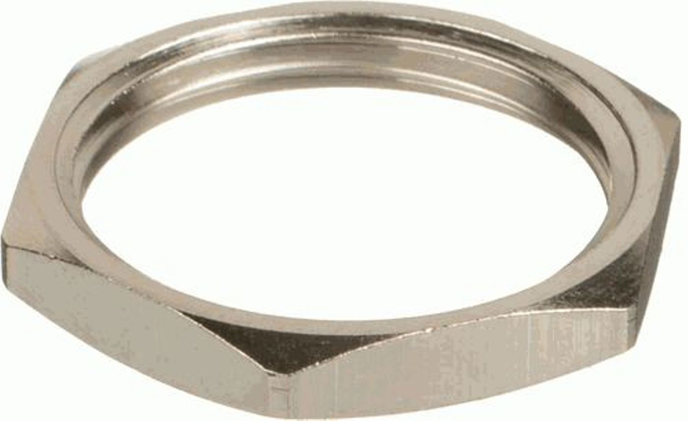 Изображение товара Контргайка Terma 2x2 ВР латунь никелированная для трубопроводов