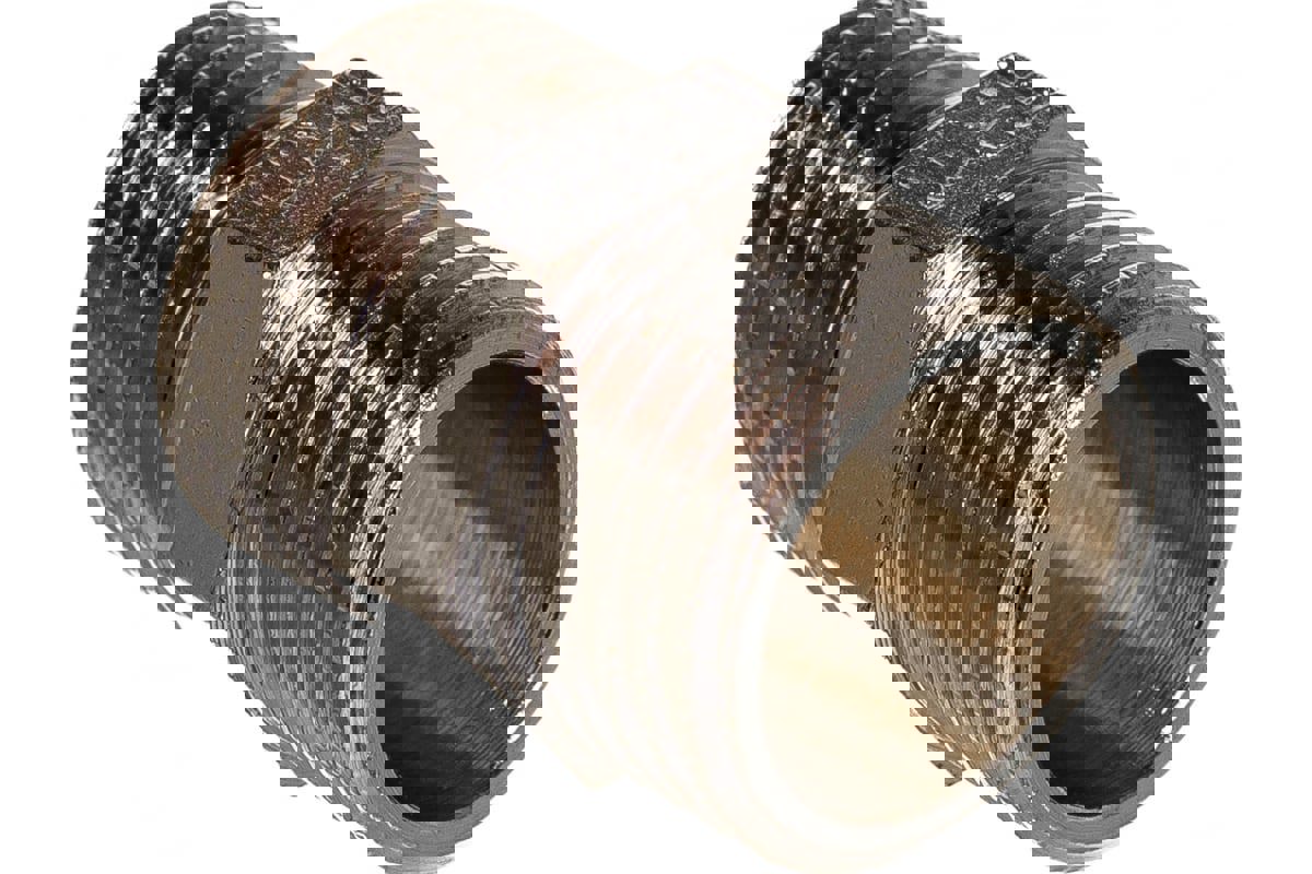 Изображение товара Ниппель Terma 1/2x1/2 латунь никелированный 40102 для водопроводных систем