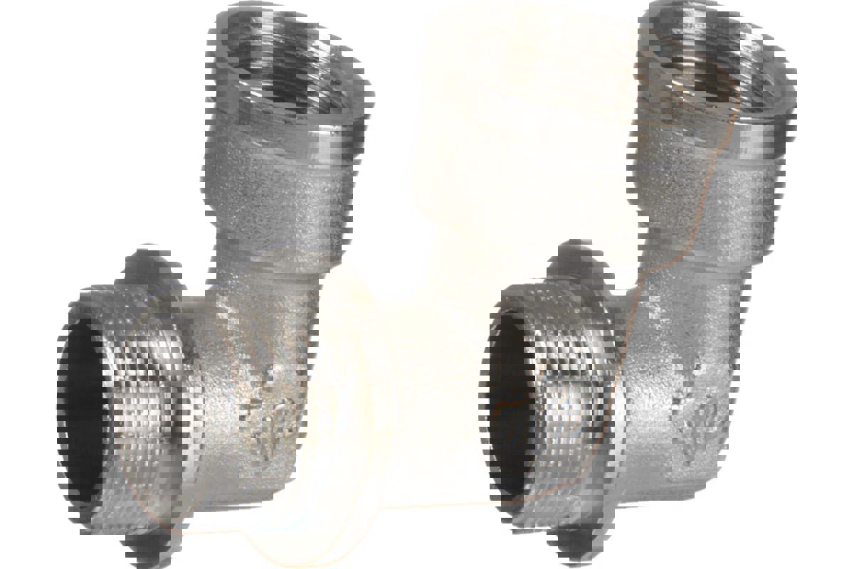 Изображение товара Угол 90° TERMA 1/2x1/2 латунь никелированный резьбовой фитинг