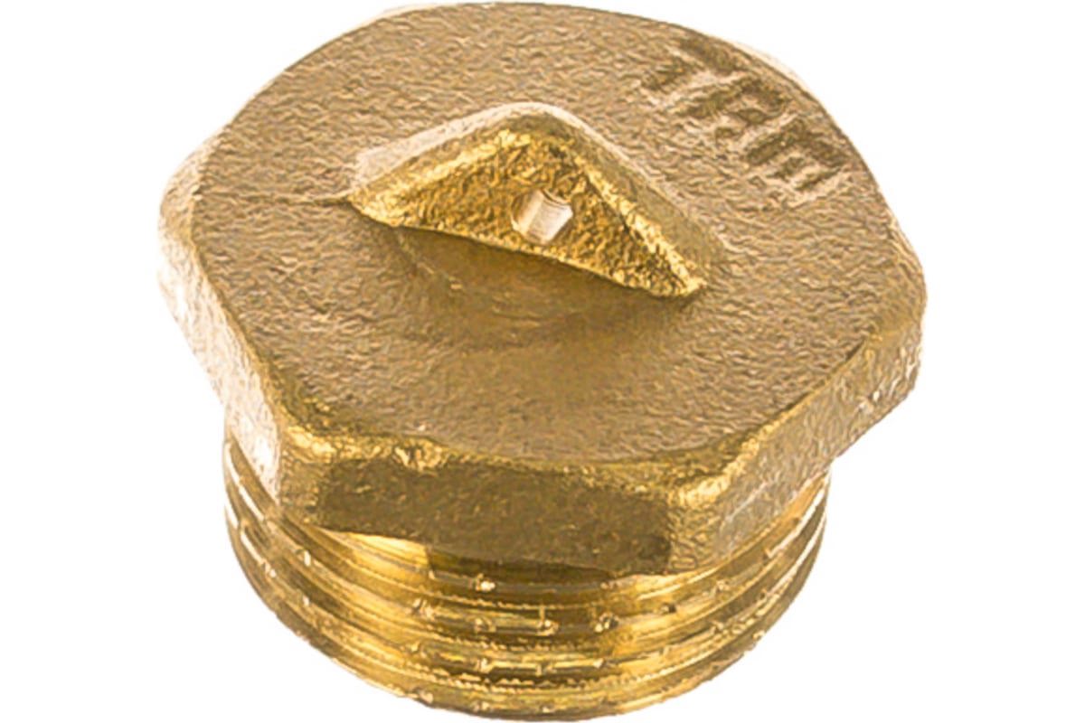Изображение товара Заглушка Terma 1/2" НР латунь для труб водопроводных и газовых систем