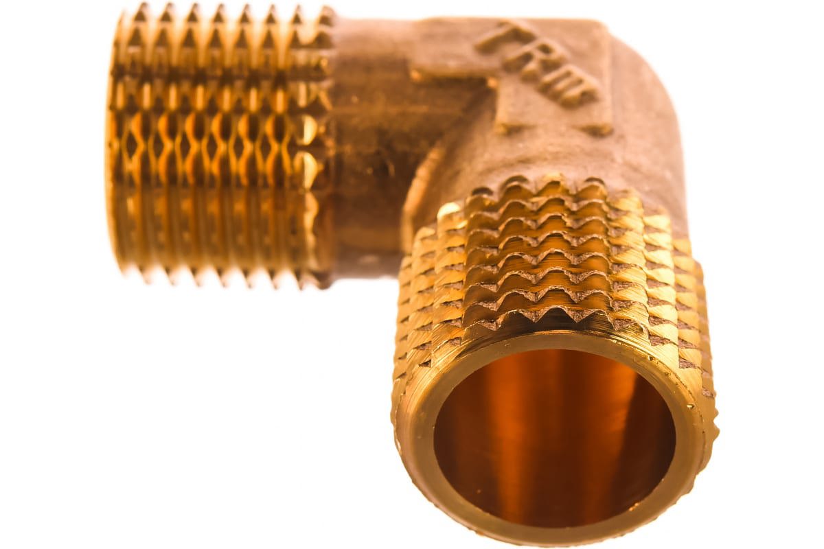 Изображение товара Угол 90° Terma 1/2x1/2" латунь для водопровода и газовых систем