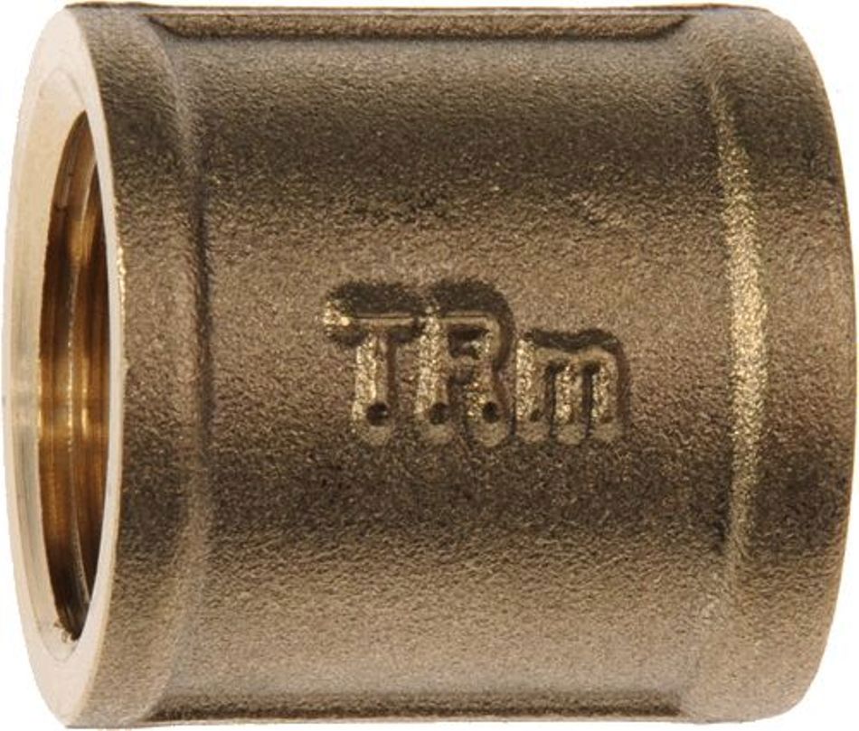 Изображение товара Муфта латунная 3/4"x3/4" ВР для водопровода отопления и газа с рабочим давлением 25 бар