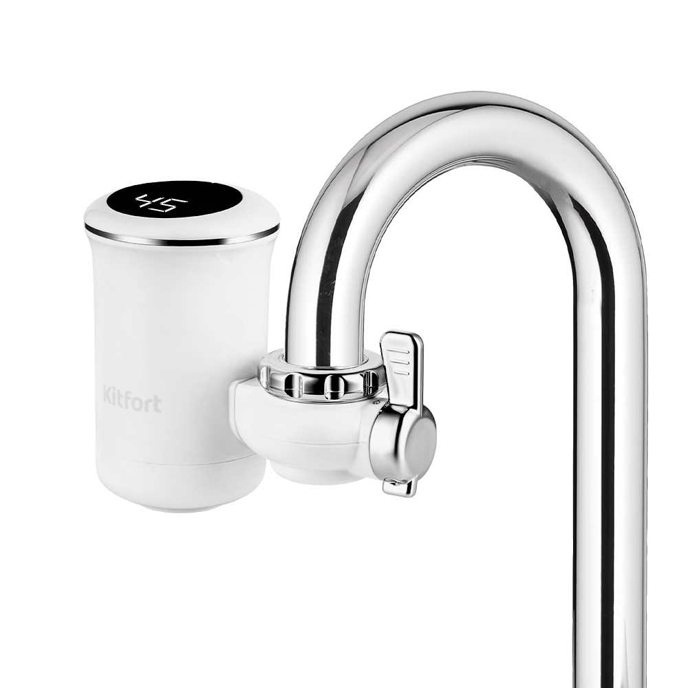 Изображение товара Проточный водонагреватель электрический Kitfort КТ-4035 3 кВт белый с краном