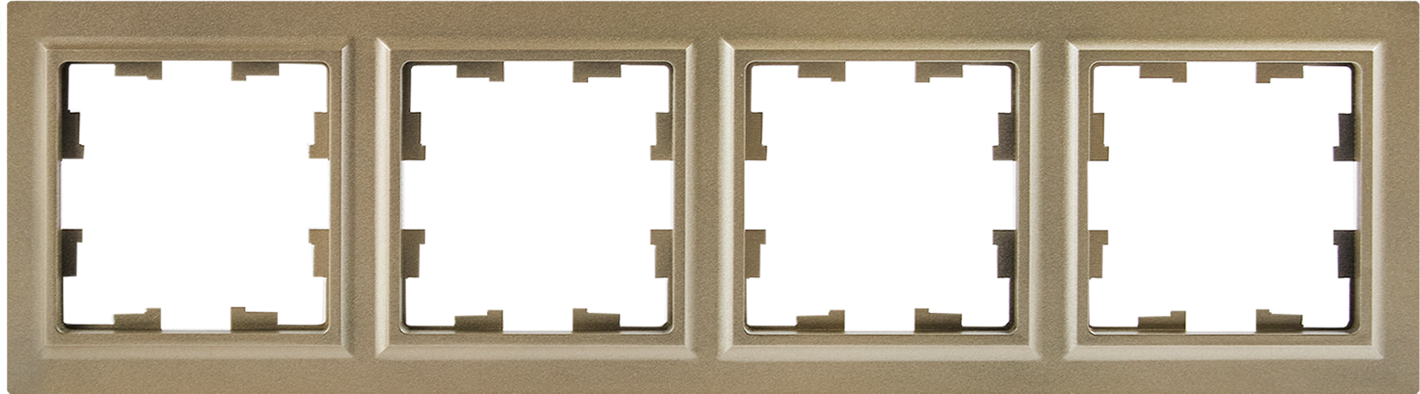 Изображение товара IEK Brite 4 поста рамка шампань для розеток и выключателей IP44