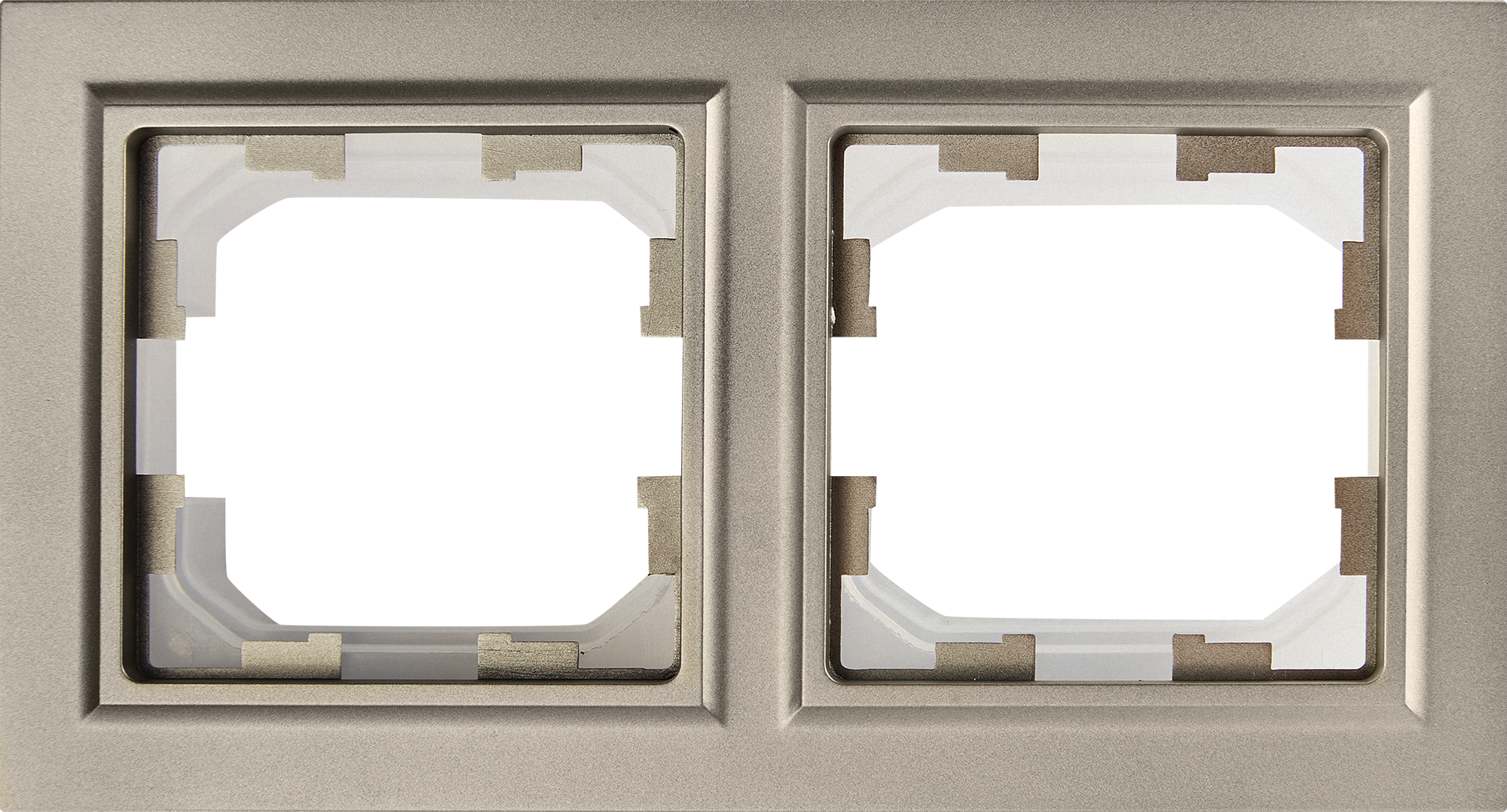 Изображение товара Рамка для розеток и выключателей IEK Brite 2 поста IP44 цвет сталь