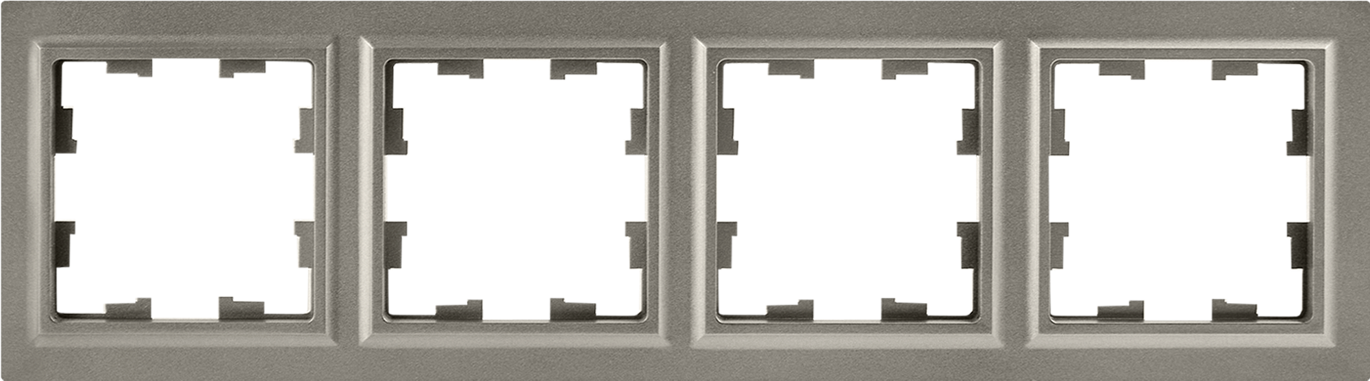 Изображение товара IEK Brite рамка 4 поста сталь IP44 защита защелки 93x15x300