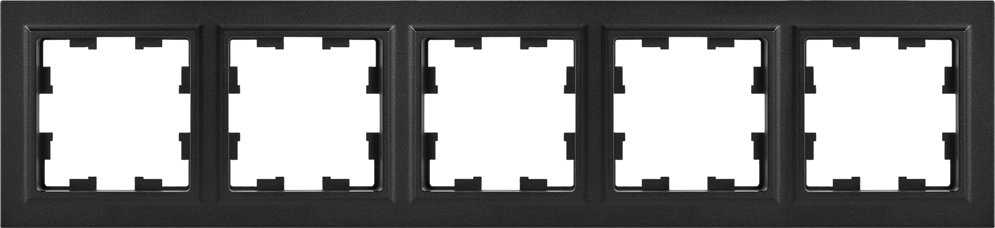 Изображение товара Рамка для розеток и выключателей IEK Brite 5 постов черный IP44 Изображение товара Рамка для розеток и выключателей IEK Brite 5 постов черный IP44
