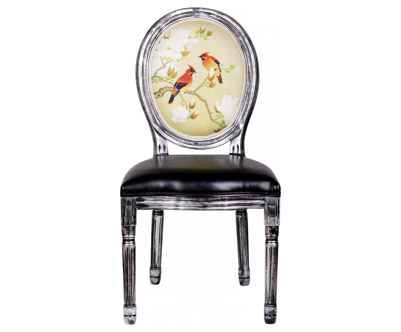 Изображение товара Стул Гласар Птички на ветке классический дизайн натуральное дерево искусственная кожа