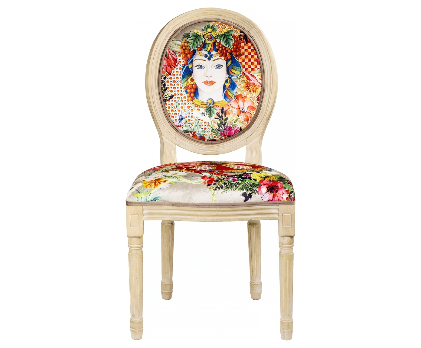 Изображение товара Стул Гласар Рапсодия 51-031 из натурального дерева с велюровой обивкой