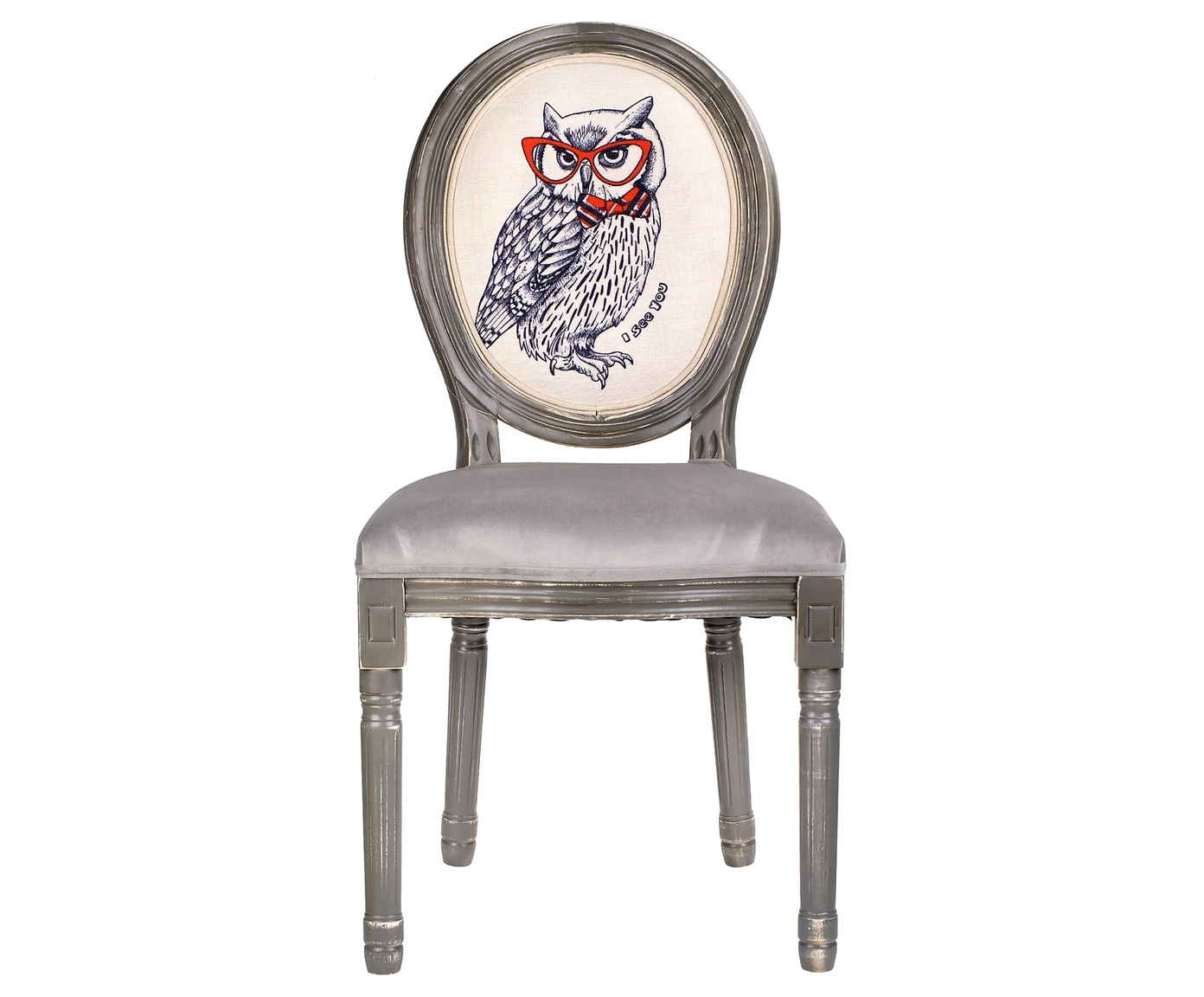 Изображение товара Стул Гласар Сова в очках 51-034 классический серый
