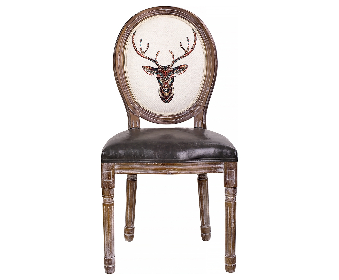 Изображение товара Классический стул Гласар Олень 51-037 из дерева и искусственной кожи